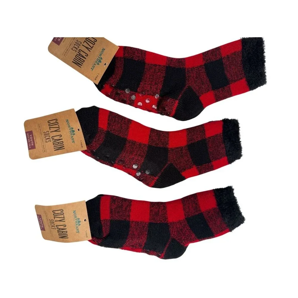 2/$30 NWT Northeast Outfitters Youth Cozy Cabin Socks Aloe Infused Comfy